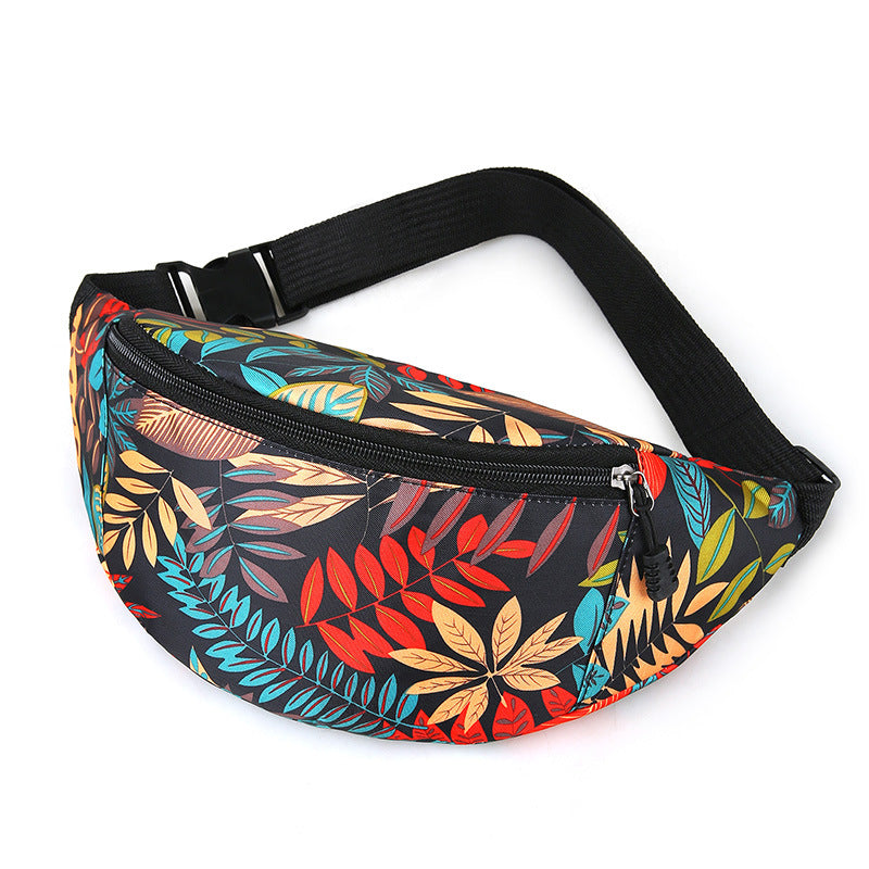 Men's Beautiful Printed Close-fitting Stall Goods Waist Packs