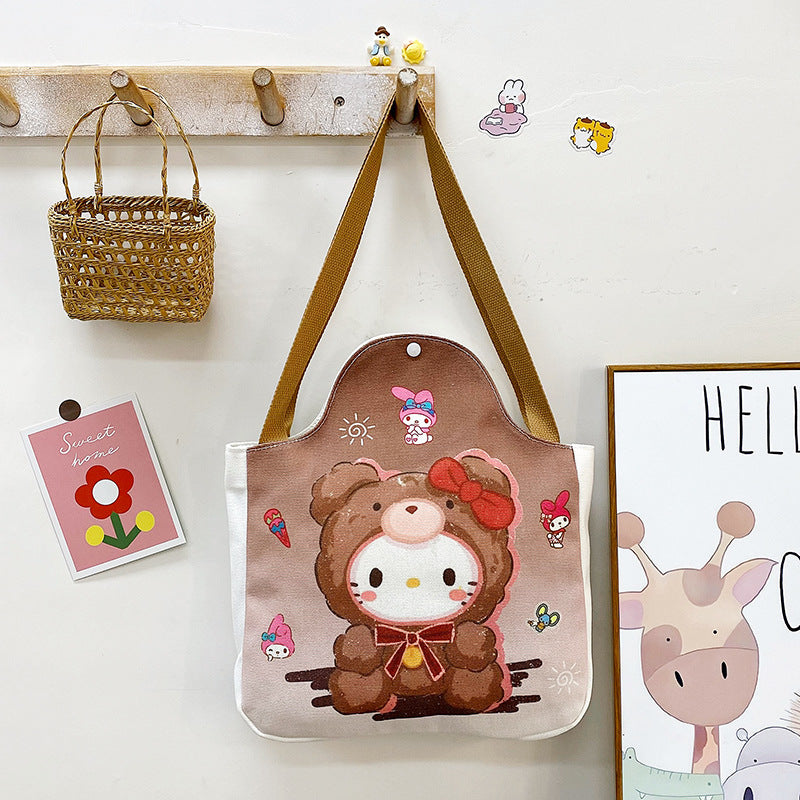 Children's Canvas Cute Cartoon Fashion Little Portable Children's Shoulder Bags