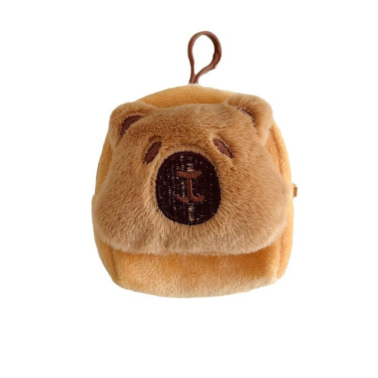 Capybara Peluche Petit Ours Poupée Pendentif Mini Porte-Monnaie