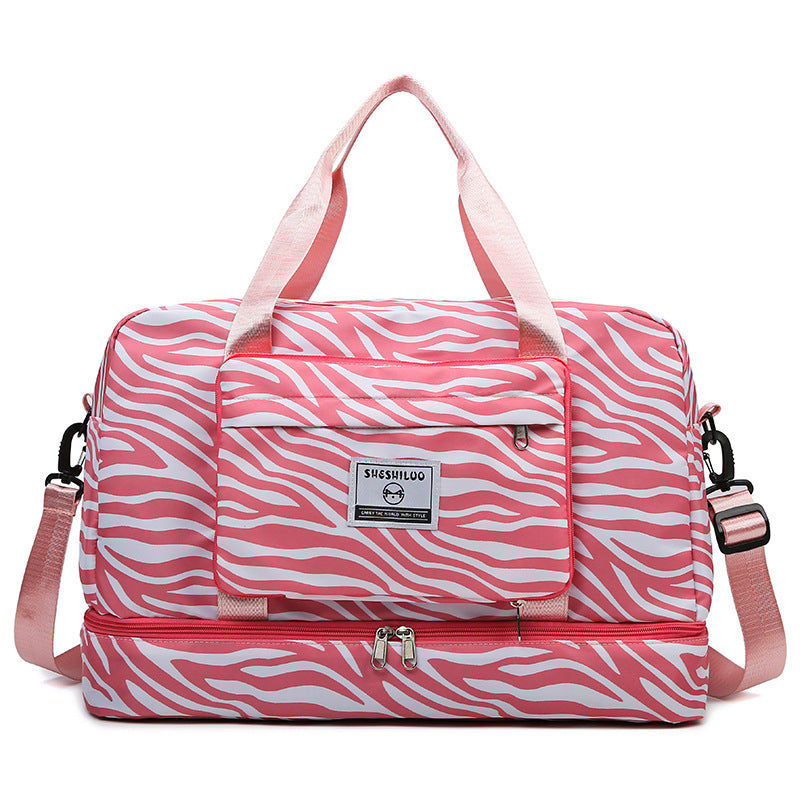 Zebra Pattern Short Business Trip Large Capacity Travel Bags