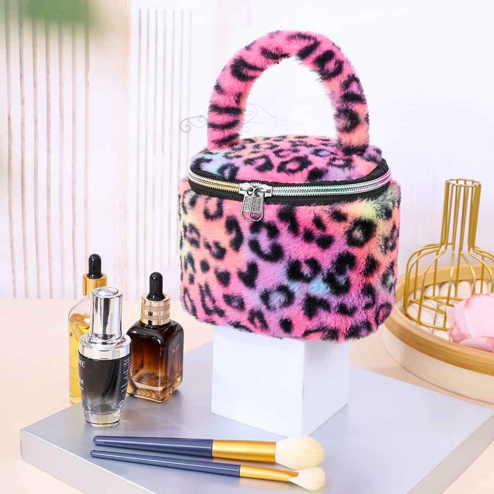 Large Capacity Leopard Print Good-looking Cosmetics Cosmetic Bags