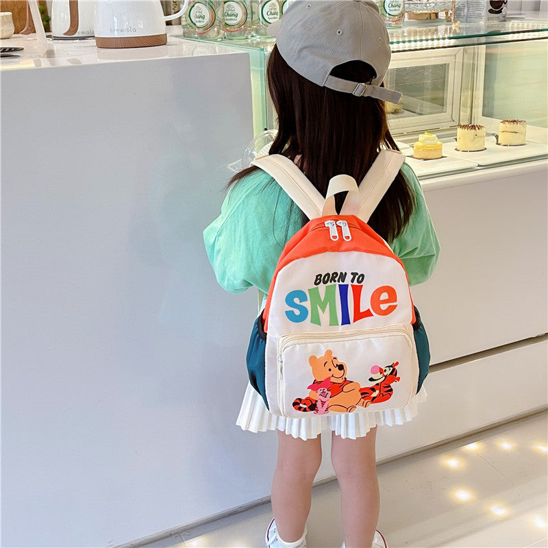 Dessin animé pour enfants mignons petits sacs à dos pour garçons de couleur bonbon