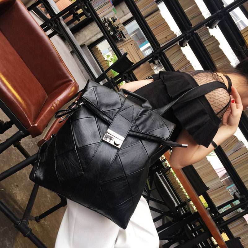 Women's Fashion Soft Leather Large Capacity Genuine Backpacks