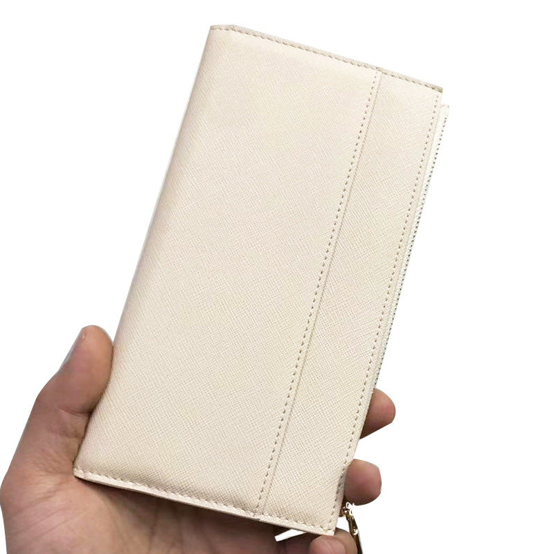 Women's High-grade Leather Swiping Design Clutch Cowhide Ladies Wallets