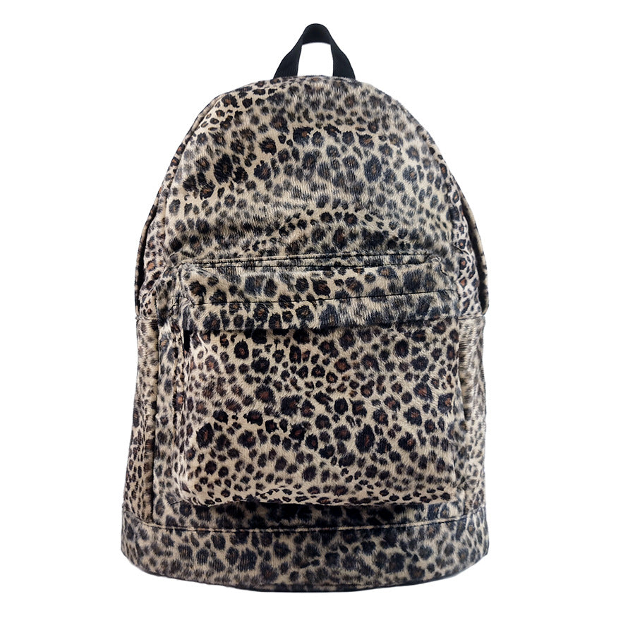 Graceful Korean Style Leopard Print Fashion Backpacks