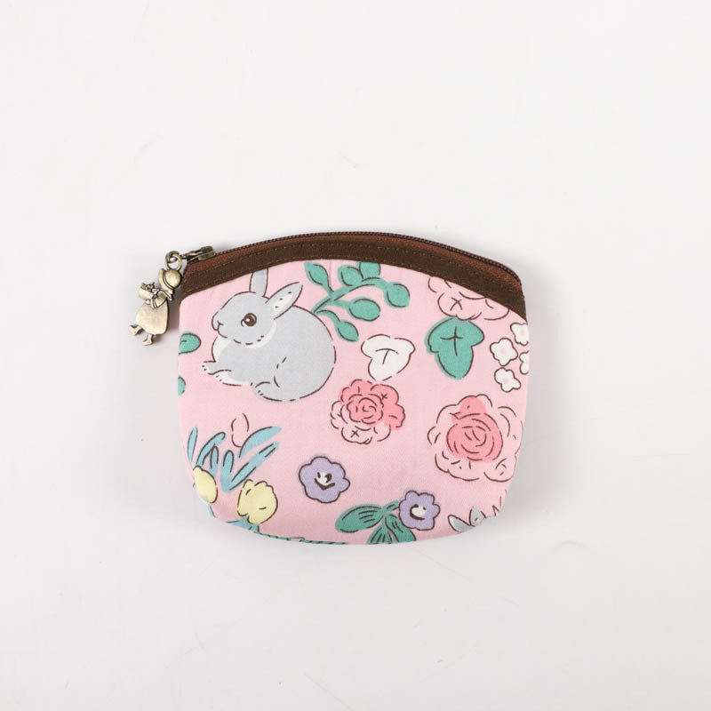 Mini Cute Cotton Print Thick Square Coin Purses