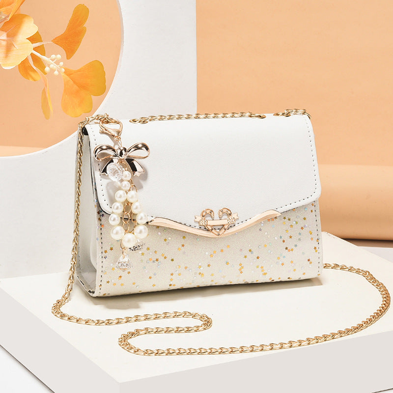 Chain Korean Style Fashionable With Sequins Shoulder Bags