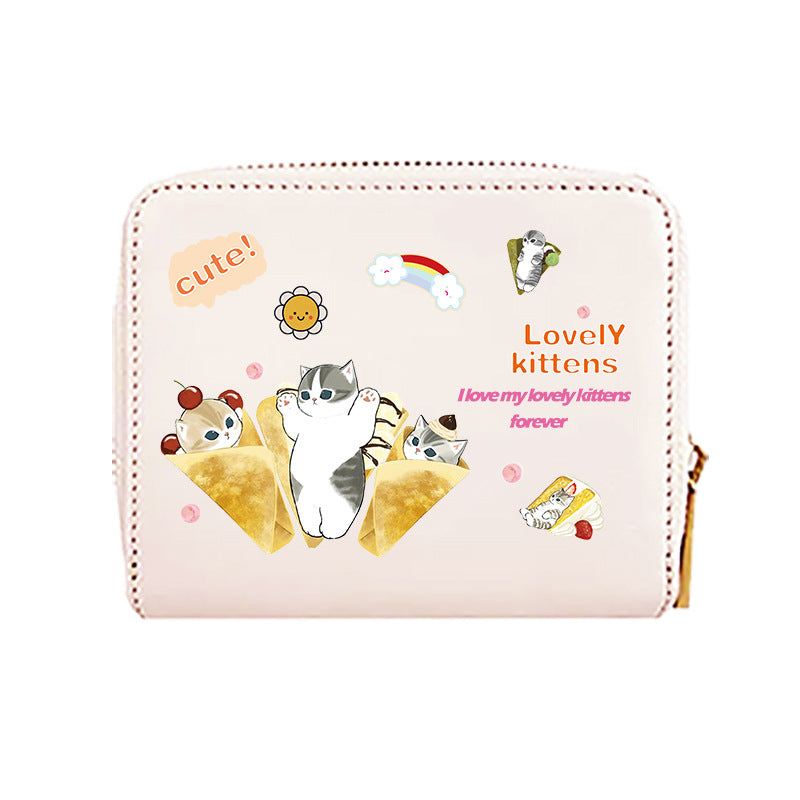 Women's Integrated Cute Alien Cat Cartoon Large Coin Purses