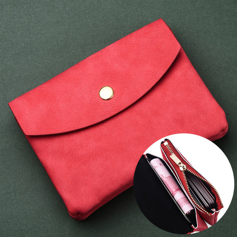 Pochette en cuir souple pour femmes, hommes et petits mini porte-monnaie