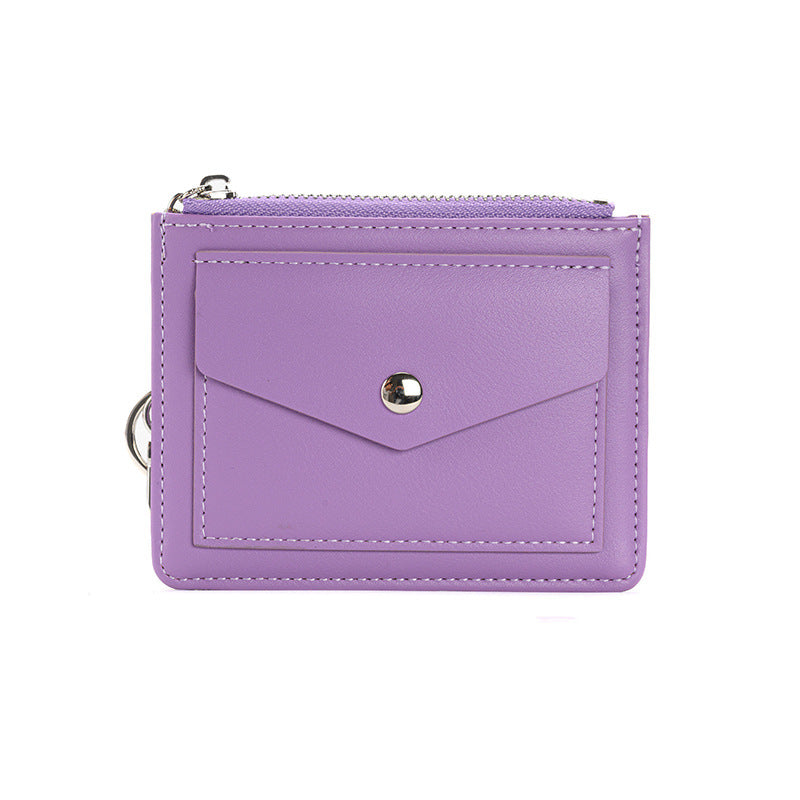 Women's Korean Style Candy Color Short Solid Coin Purses