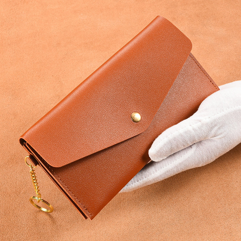 Pochette longue et fine pour femmes, Simple, mode, grands portefeuilles pour dames