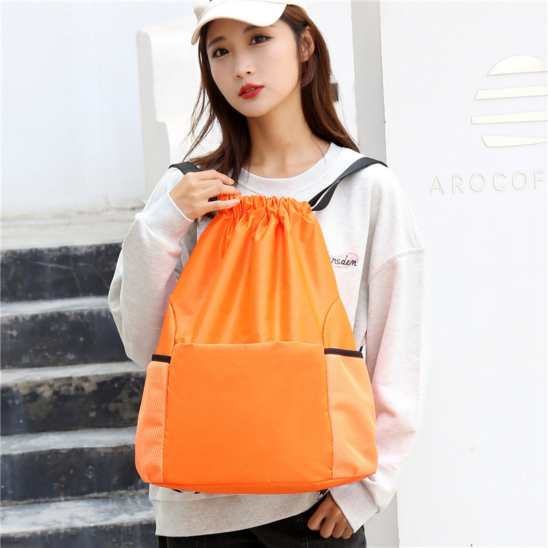 Women's Basketball Fashion Trend Lightweight Drawstring Pocket Backpacks