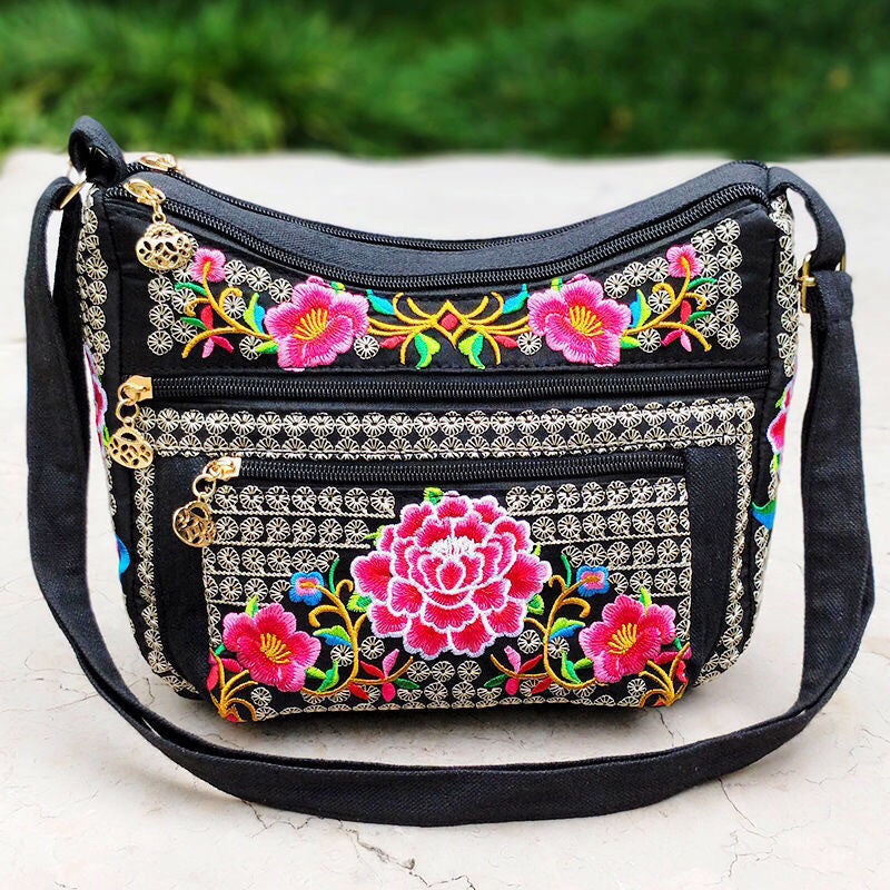 Women's Yunnan National Style Embroidered Full Embroidery Crossbody Bags