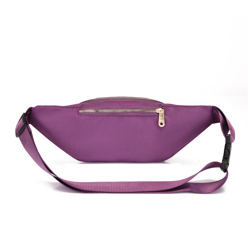 Sacs de taille en nylon de couleur unie pour femmes, pochette de course simple