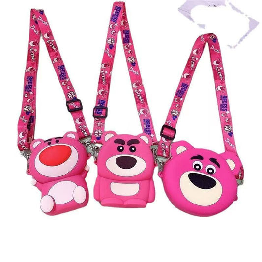 Children's Strawberry Bear Cartoon Silicone Trendy Small Children's Coin Purse