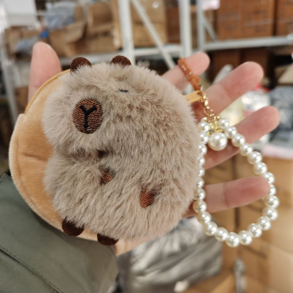 Mini Little Beaver Ruby Pendant Cartoon Plush Coin Purses