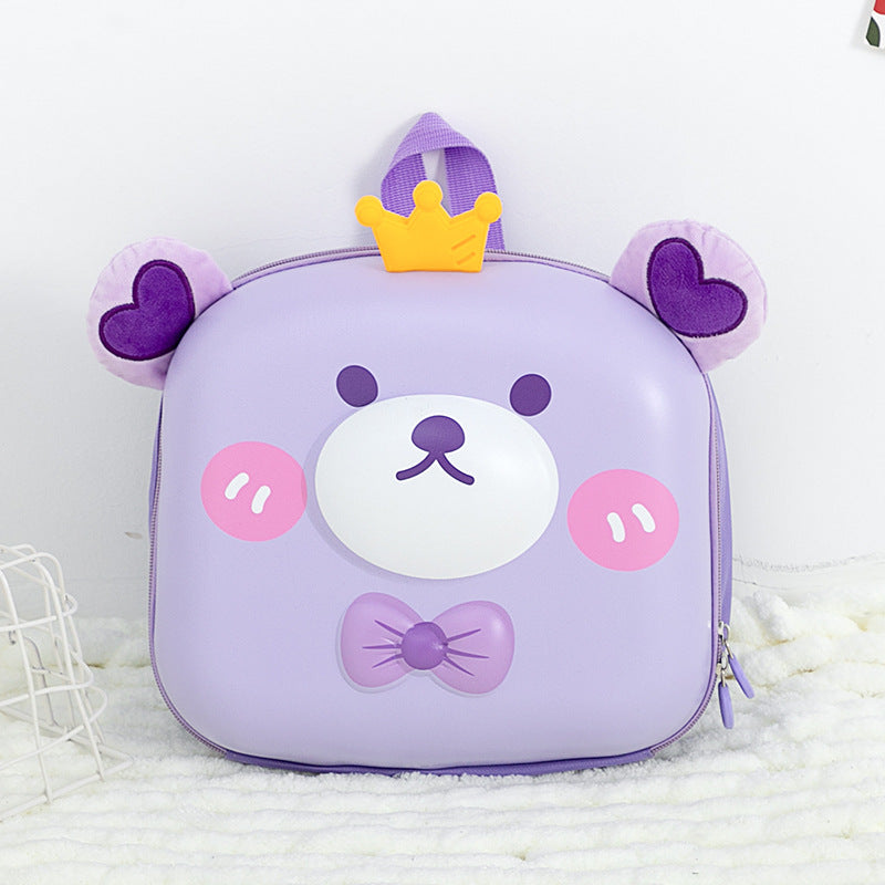 Children's Cute Cartoon Egg Shell Crown Bear Learn Children's Backpacks