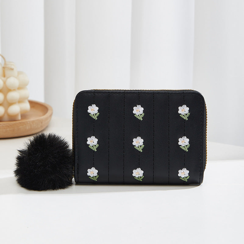 Charming Mini Embroidered Live Streaming Benefits Ladies Wallets