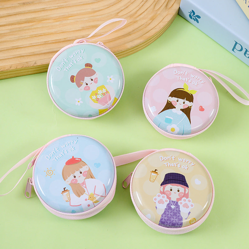 Children's Creative Cute Tinplate Cartoon Change Headset Bags