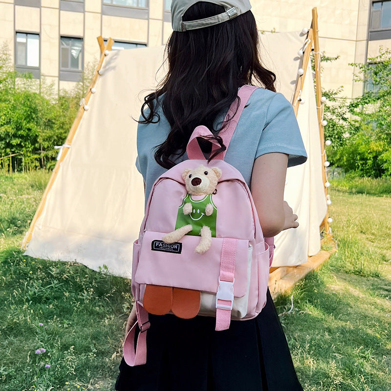 Children's Boys Cute Cartoon Plush Doll Bear Backpacks