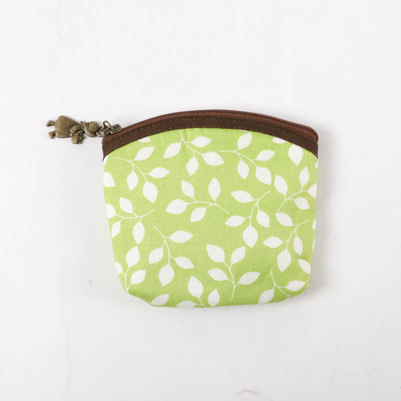 Mini Cute Cotton Print Thick Square Coin Purses