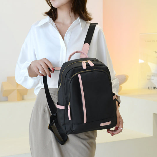 Women's Oxford Cloth Trendy Korean Street Contrast Backpacks