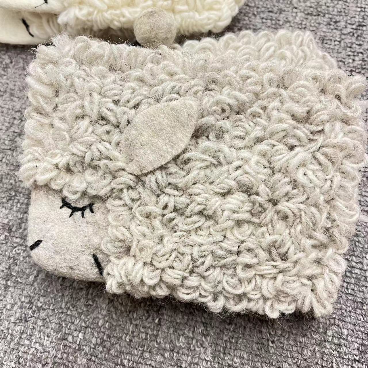 Cool Fashion Wool Felt Sheep Baa Coin Purses