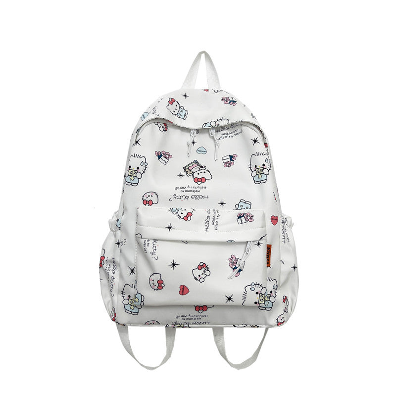 Women's Style Cat Printed College Large Capacity Backpacks