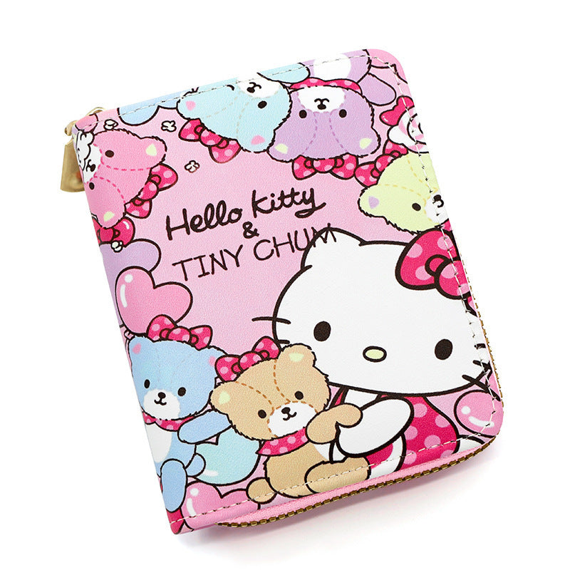 Women's Spring Fresh Sweet Cartoon Animation Leather Ladies Wallets