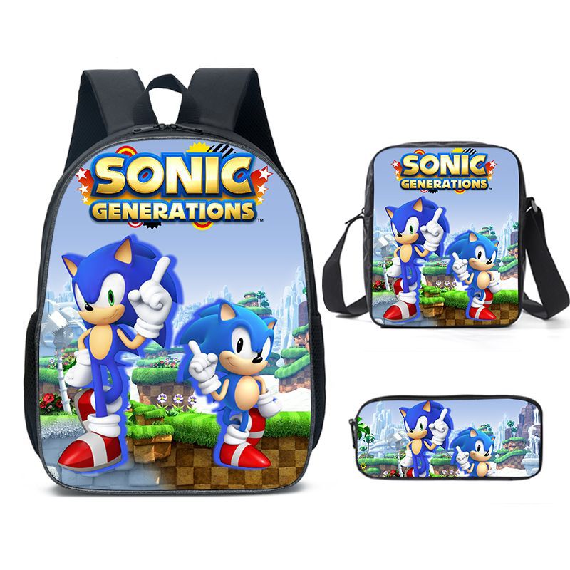 Classy Unique Charming Sonic Cartoon Primary Elementary School Students' Schoolbags