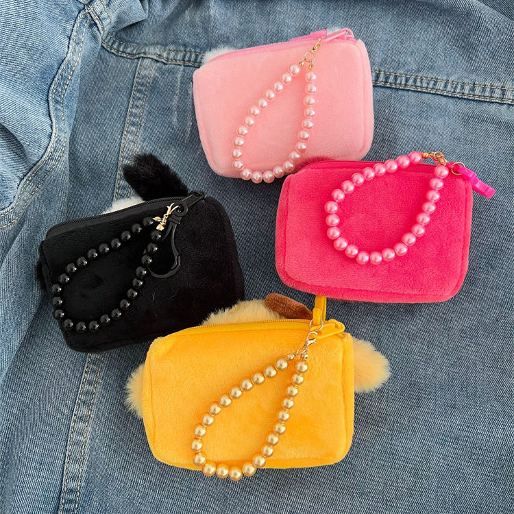 Pendant Plush Portable Items Storage Out Coin Purses