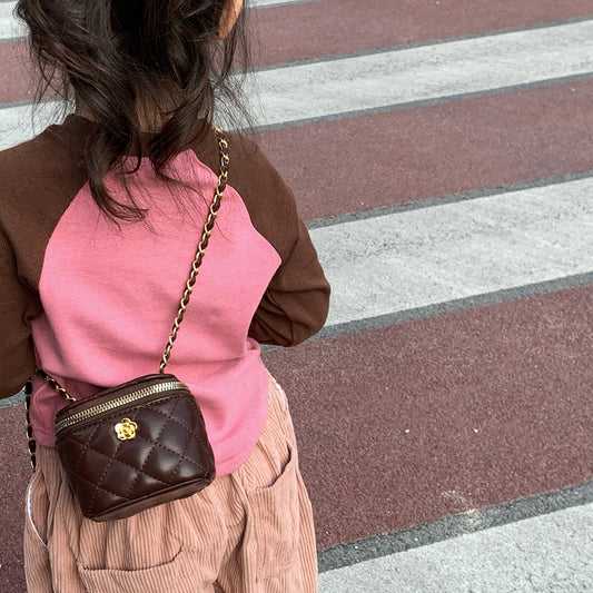 Sacs à bandoulière pour enfants, Style classique, mode camélia, petites boules dorées