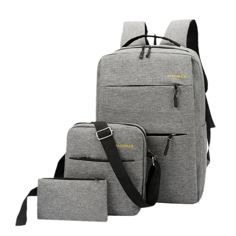 Men's Business Commute Multifunctional Computer Three-piece Large Backpacks