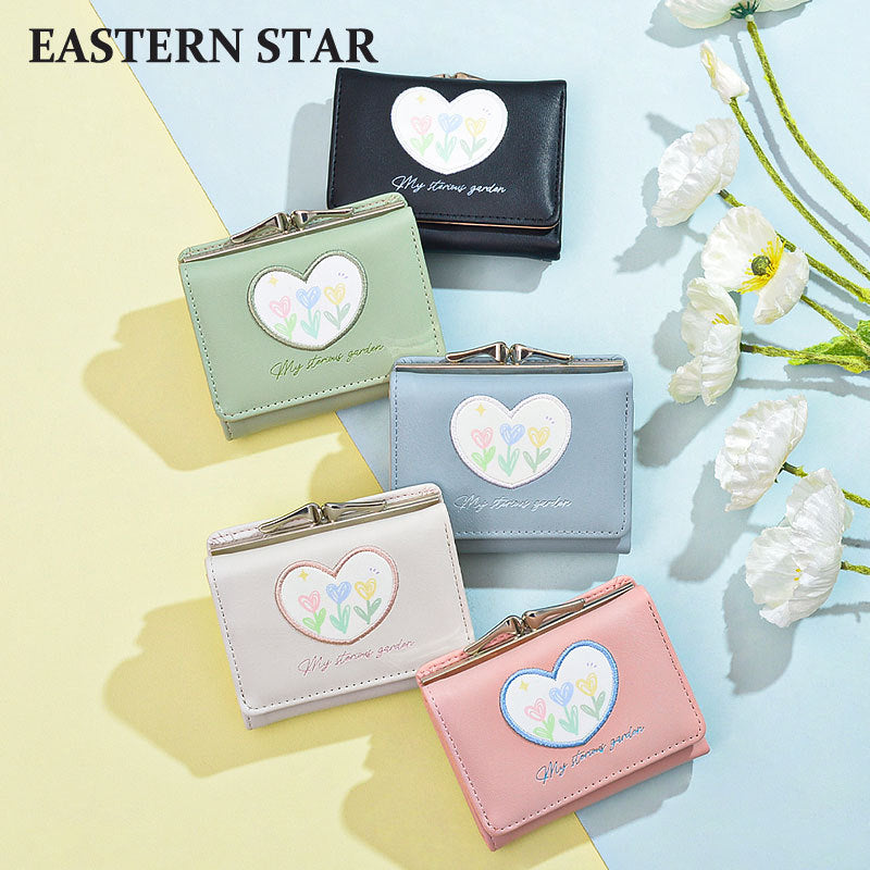 Women's Korean Tulip Fresh Clip Large Capacity Ladies Wallets