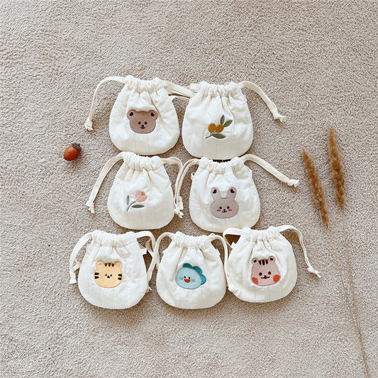 Children's Embroidery Little Bear Tulip Cute Lucky Children's Coin Purse