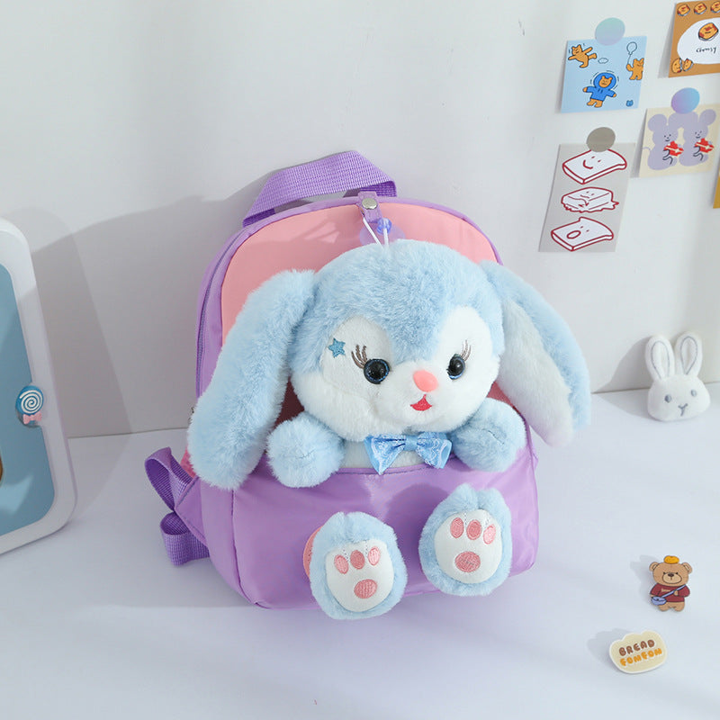 Children's Cartoon Cute Plush Rabbit Grade Doll Elementary School Students' Schoolbags