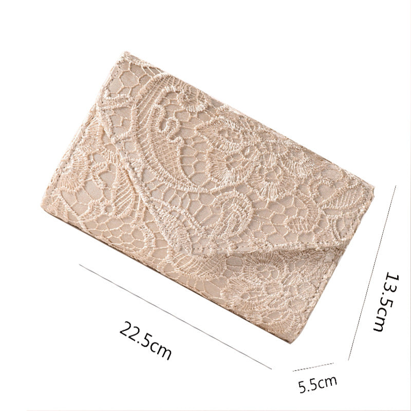 Women's Portable Dinner Banquet Lace Dress Pouch Evening Bags