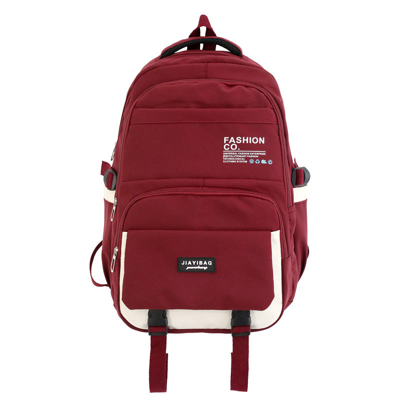 Korean Style Large Capacity Couple Fashion Letter Backpacks