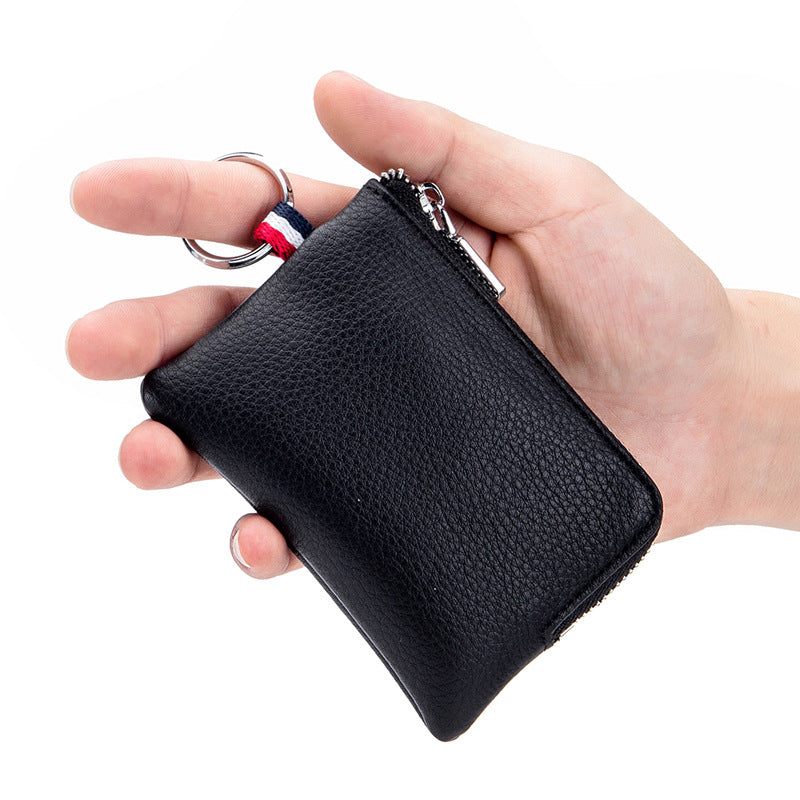 Mini porte-monnaie de conduite multifonctionnel en cuir véritable pour hommes