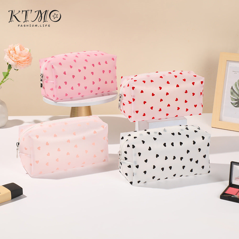 Women's Pillow Environmental Protection Zipper Fresh Thickened Cosmetic Bags