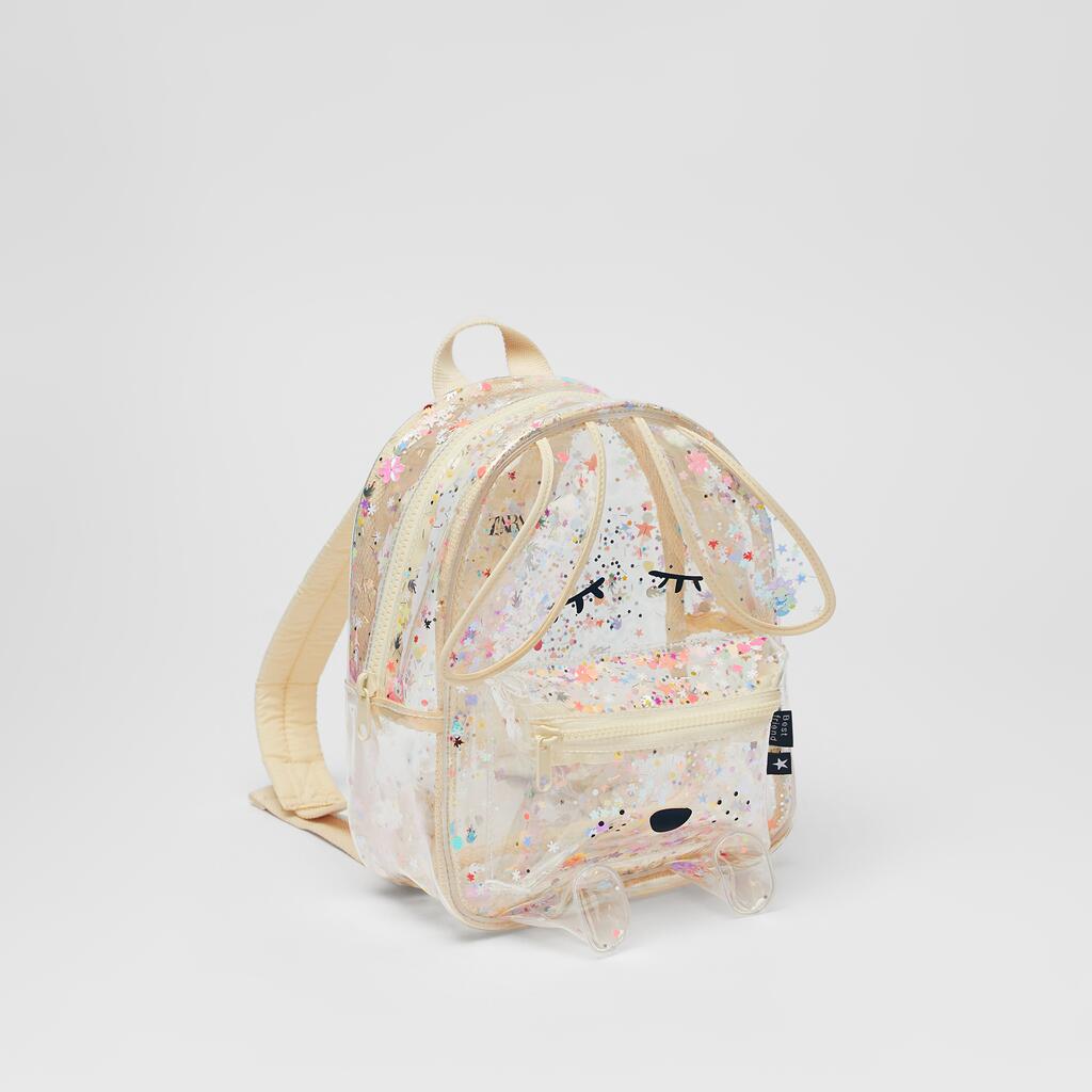 Children's Sequins Shiny Rabbit Shape Transparent Shopping Backpacks