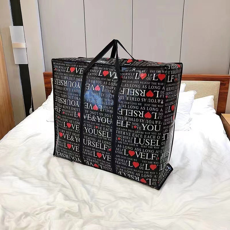 Capacity Woven Thick Color Film Moving Travel Bags