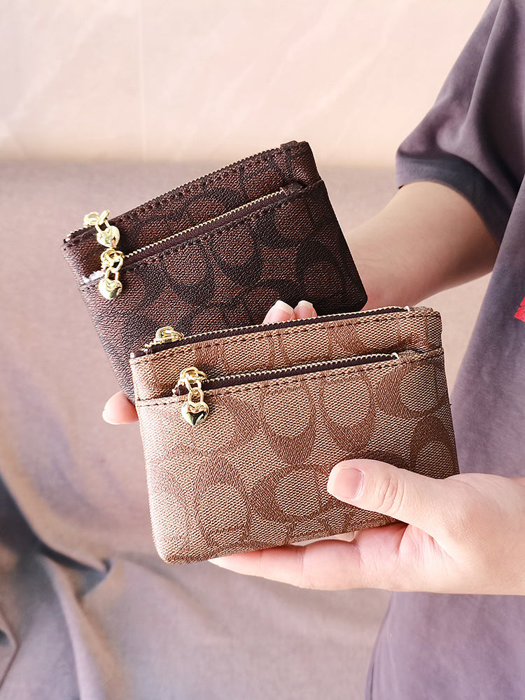 Women's Small Design Zipper Mini Short Coin Purses