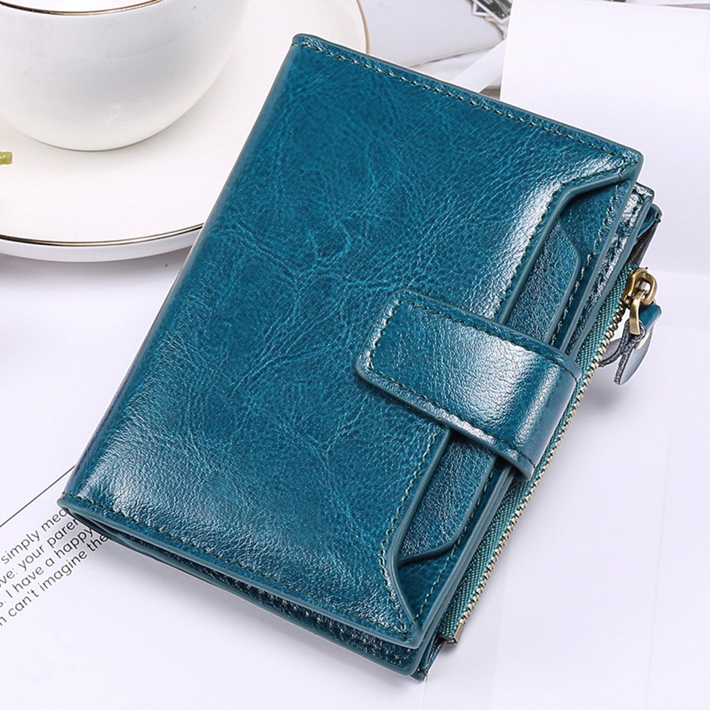 Women's Glamorous Stylish Short Genuine Leather Ladies Wallets