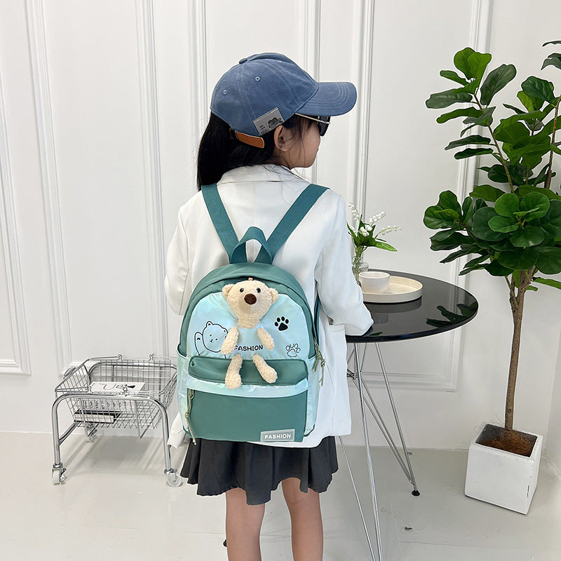 Children's Style Boys Lightweight Cute Doll Bear Backpacks