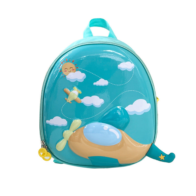 Children's Cartoon Cute Boys Small Plane Egg Backpacks