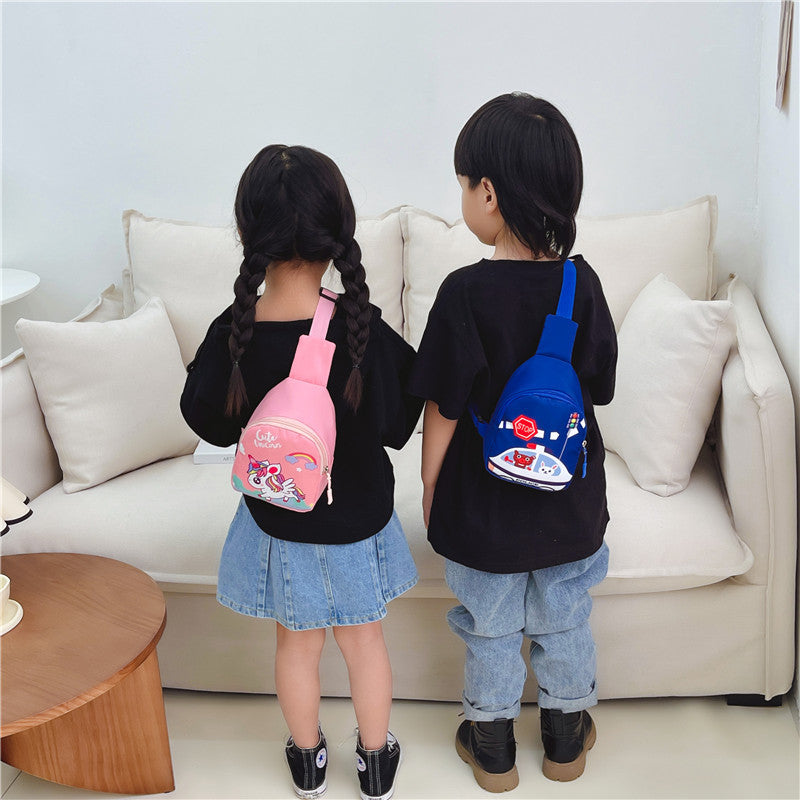 Children's Cartoon Animation Lightweight Summer Fashion Man Purple Children's Waist Packs