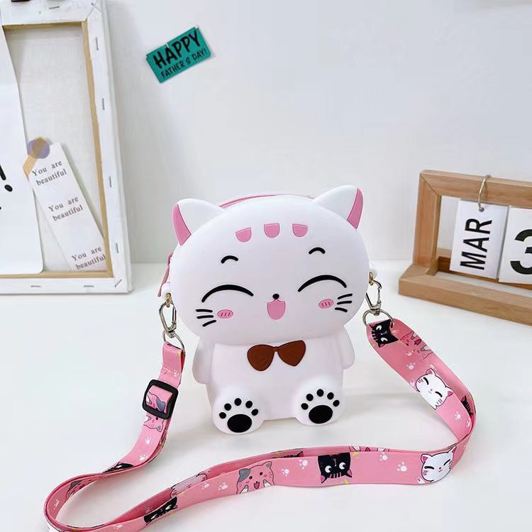 Large Mobile Silicone Cute Cat Cartoon Coin Purses