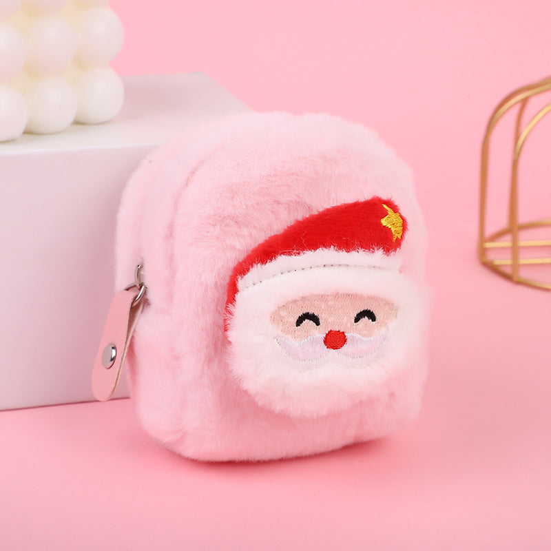 Korean Girly Christmas Mini Cartoon Plush Coin Purses