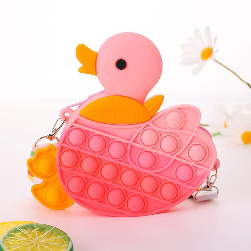 Women's & Children's & Cartoon Little Yellow Duck Mouse Coin Purses